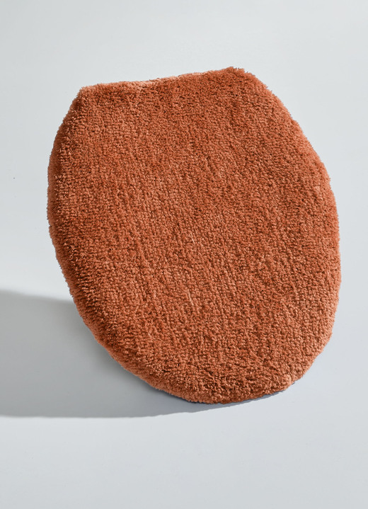 Badgarnituren - Herrlich weiche Badgarnitur, in Größe 100 (Vorleger halbrund, 50/ 80 cm) bis 112 (WC-Deckelbezug, 47/ 50 cm), in Farbe TERRA Ansicht 1