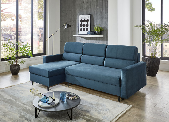 Funktions-Polstermöbel - Polsterecke mit Funktion, in Farbe BLAU Ansicht 1