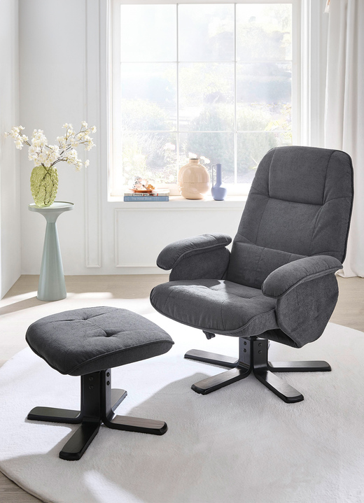 TV- & Relaxsessel - Relax-Sessel mit Hocker, in Farbe ANTHRAZIT Ansicht 1