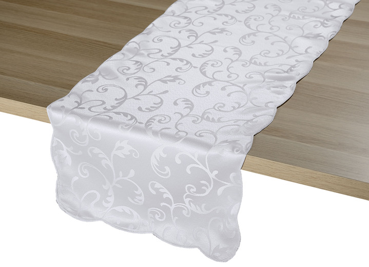 Tischdecken - Pflegeleichte Tischdekoration für drinnen und draußen, in Größe 130 (Tischdecke, 130/160 cm) bis 404 (2er-Set Kissenbezüge, 40/40 cm), in Farbe WEISS Ansicht 1