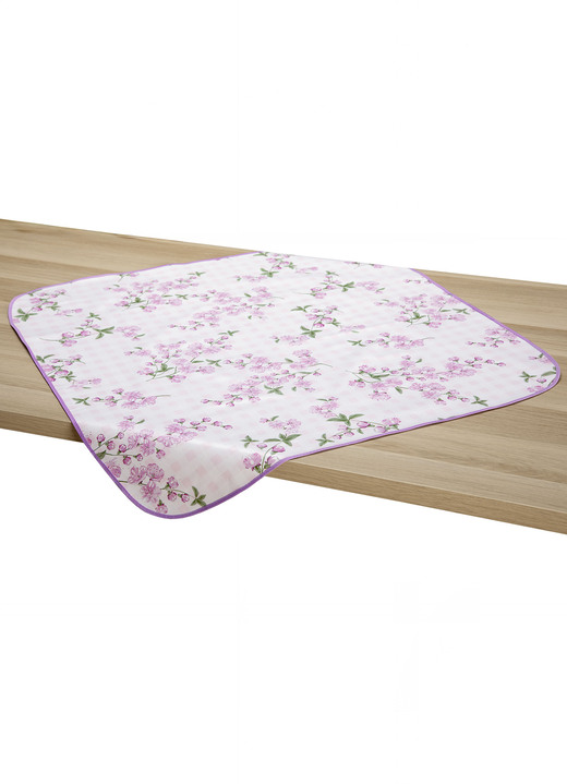 Gartentischdecken - Hochwertige und pflegeleichte Wachstuch-Tischdecken, in Größe 108 (Mitteldecke, 80/ 80 cm) bis 170 (Tischdecke oval, 155/220 cm), in Farbe ROSÉ Ansicht 1
