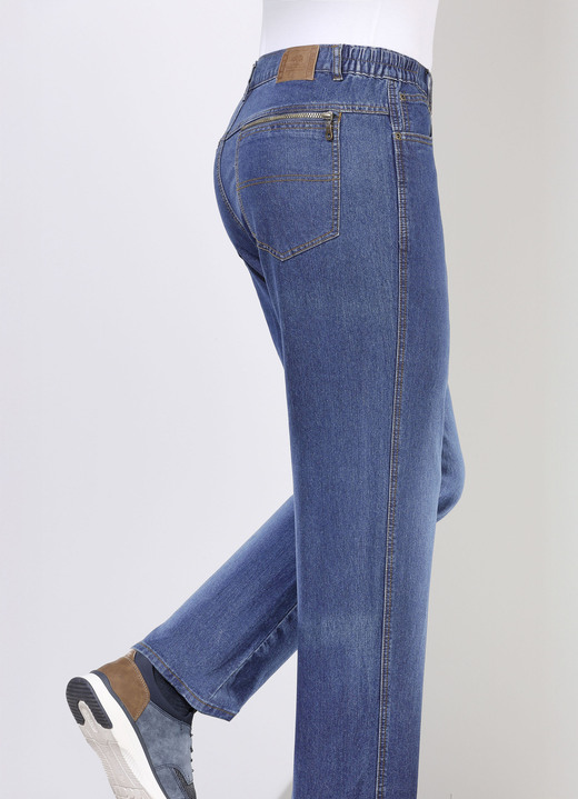 Hosen - Jeans mit Dehnbundeinsätzen in 3 Farben, in Größe 024 bis 062, in Farbe HELLJEANS Ansicht 1