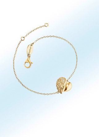 Armband "Herzflügel" gold plattiert