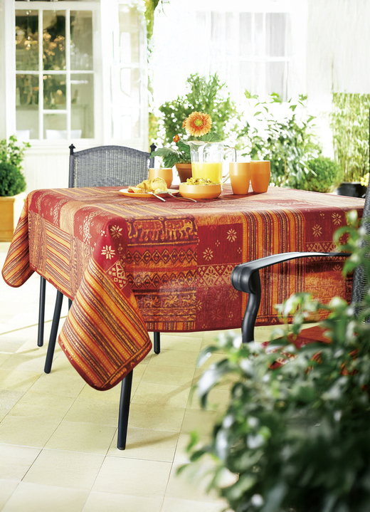 Gartentischdecken - Dicht gewebte Tischwäsche Made in Germany, in Farbe BYZANZ, in Ausführung Tischläufer, L160xB50 cm Ansicht 1