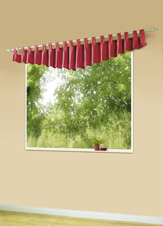 Querbehang mit Schlaufen und Universalschienenband