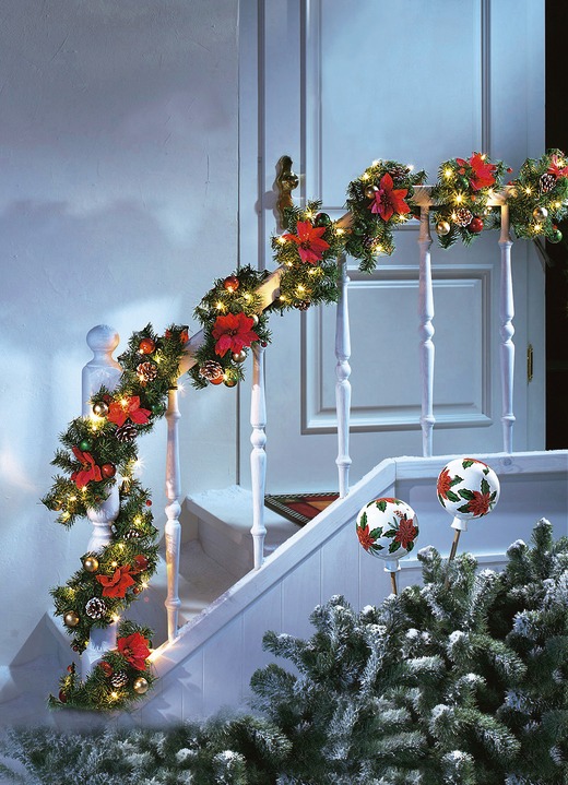 Weihnachtliche Dekorationen - Leuchtende Weihnachtsgirlande, in Farbe BUNT