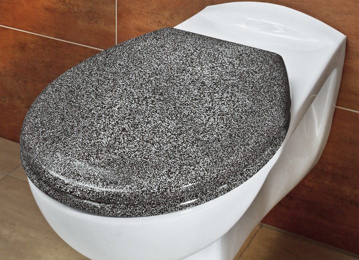 Accessoires - WC-Sitz mit Absenk-Automatik, in Farbe GRANIT DEKOR