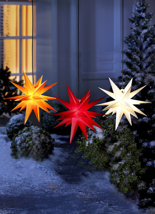 Beleuchteter Weihnachtsstern mit Timer