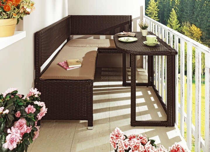 Gartenmöbel - Balkonmöbel-Serie, in Farbe BRAUN, in Ausführung Klapptisch