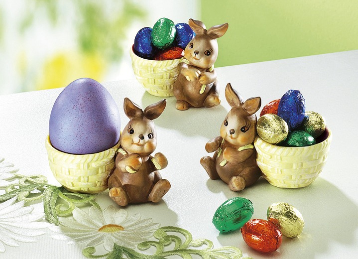 Osterleckereien - Eierbecher mit Hase, 3er-Set, in Farbe