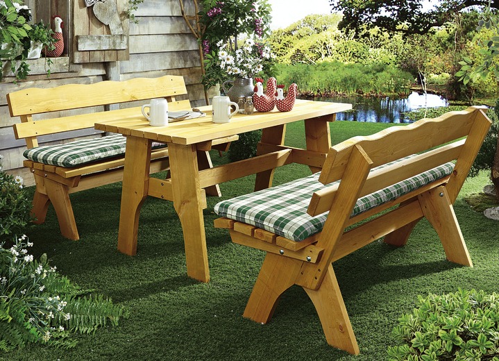 Gartenmöbel - Gartenmöbel Nordland, in Farbe BRAUN, in Ausführung Tisch, mittel Ansicht 1