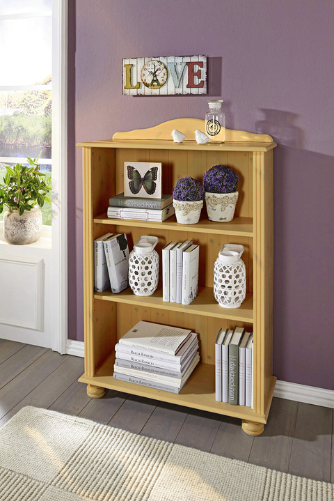 Regale & Schränke - Bücherregal aus massivem Kiefernholz, in Farbe NATUR, in Ausführung Regal, klein Ansicht 1