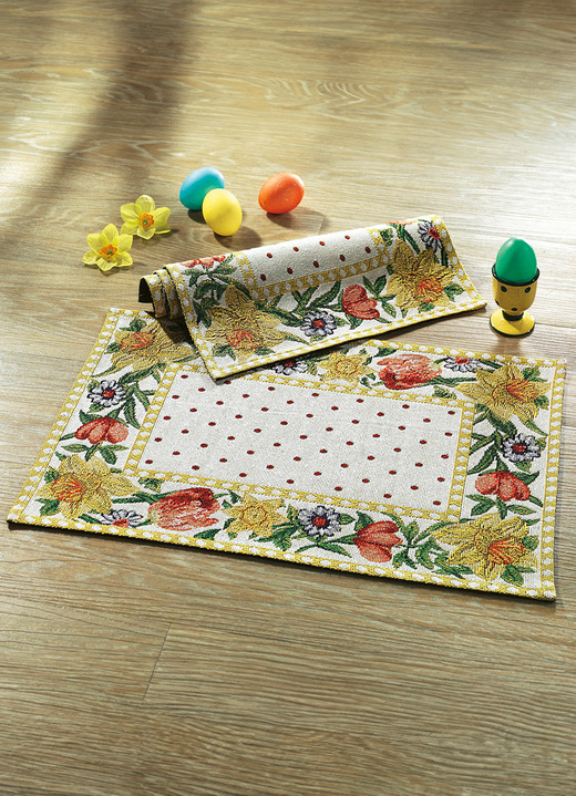 Tischdecken - Gobelin Platz-Set, 2-teilig, in Farbe NATUR Ansicht 1