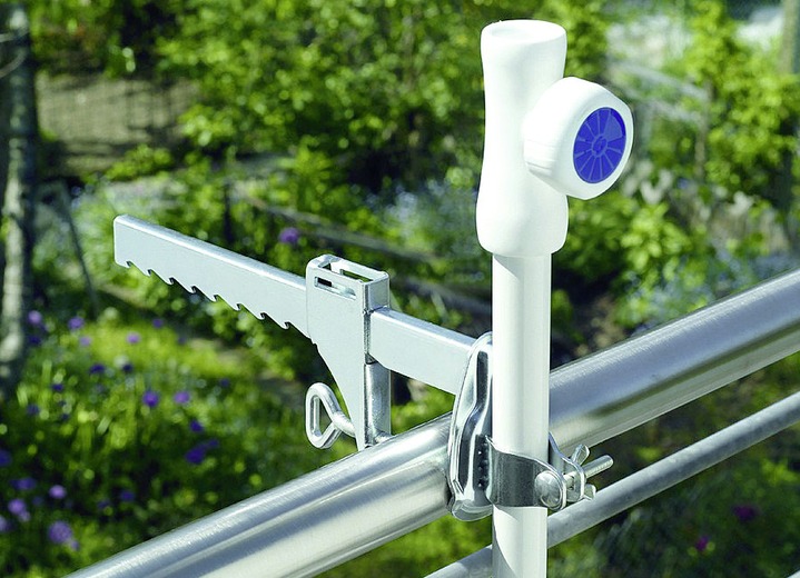 Sichtschutz & Sonnenschutz - Balkonklammer aus verzinktem Stahl, in Farbe SILBER