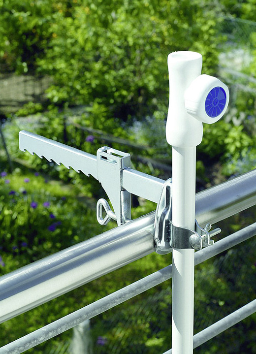 Sichtschutz & Sonnenschutz - Balkonklammer aus verzinktem Stahl, in Farbe SILBER Ansicht 1