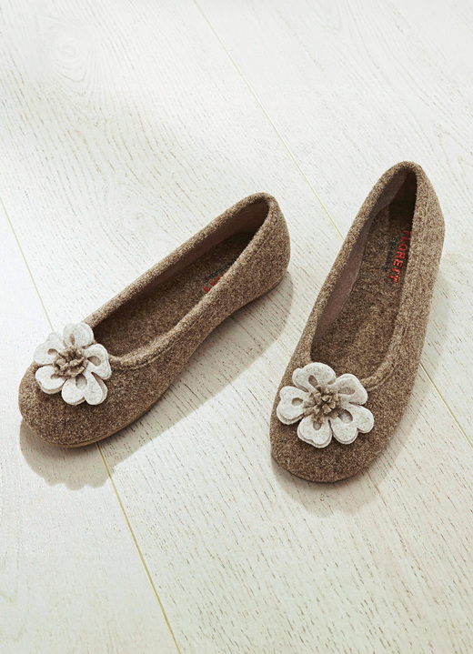 Pumps & Ballerina - Ballerina von Florett aus angenehmem Filzmaterial, in Größe 036 bis 042, in Farbe BRAUN Ansicht 1