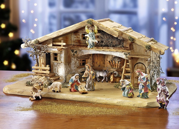 Weihnachtliche Dekorationen - Krippen-Serie Lindau , in Farbe BUNT, in Ausführung Krippenfiguren-Set, 12-teilig