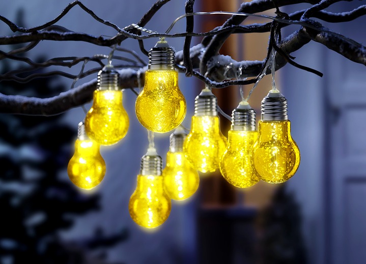 Außendekorationen - Lichterkette Glühbirnen, in Farbe WARMWEISS