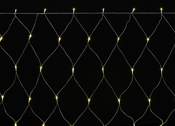 Winterlicher Garten - LED-Lichternetz mit warmweißem Licht, in Farbe KRISTALL-EFFEKT, in Ausführung Mit 208 LEDs mit Kristall-Effekt Ansicht 1