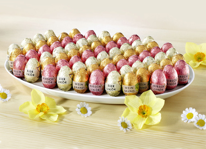 Osterleckereien - Gefüllte Schokoladen-Eier, in Farbe