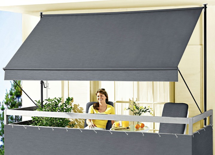 Sichtschutz & Sonnenschutz - Klemmmarkise Style, in Größe 150 (Breite 150 cm) bis 400 (Breite 400 cm), in Farbe ANTHRAZIT Ansicht 1