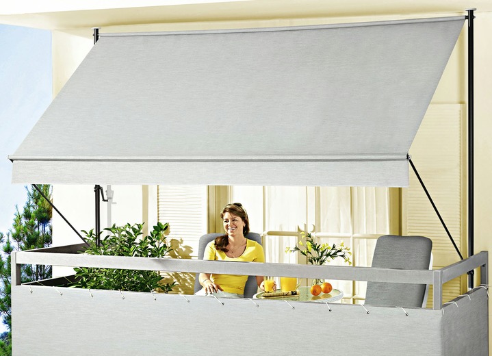 Sichtschutz & Sonnenschutz - Klemmmarkise Style, in Größe 150 (Breite 150 cm) bis 400 (Breite 400 cm), in Farbe GRANIT Ansicht 1