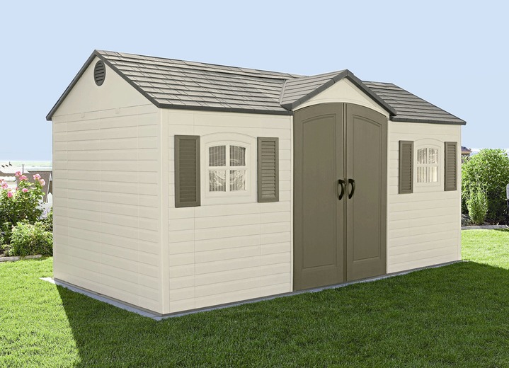 Neue Zusatzmodule und AufstellVarianten für den GartenQ
Neue Zusatzmodule und AufstellVarianten für den Garten[Q
!["LIFETIME" Gerätehaus GartenVilla Nützlich & praktisch