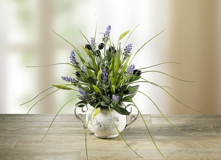 Lavendel-Gesteck im Topf