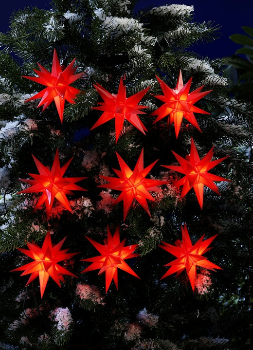 Weihnachten - LED-Sternenkette, in Farbe ROT Ansicht 1