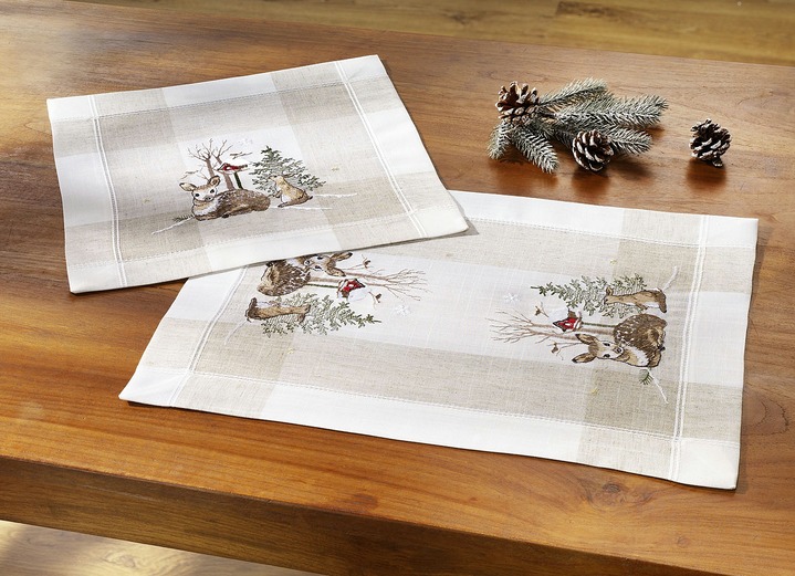 Tischdecken - Tisch- und Raumdekoration mit Tier-Motiven, in Größe 101 (Deckchen, 35x 50 cm) bis 404 (Kissenbezug, 40x 40 cm), in Farbe  Ansicht 1