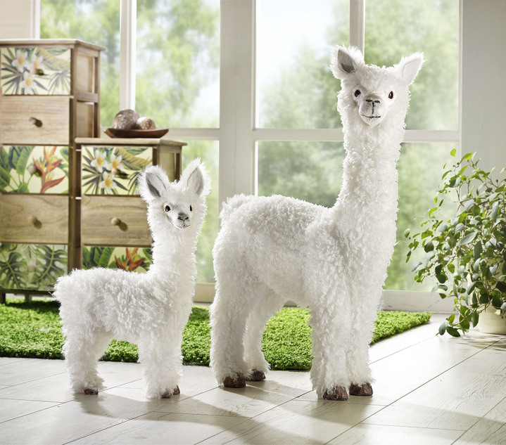Naturnah - Alpakas mit flauschigem Kunstfell, in Farbe WEISS, in Ausführung Alpaka, klein Ansicht 1