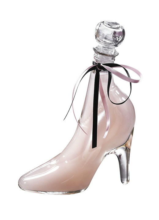 Geschenkideen - Badeschaum in gläsernen Pumps, in Farbe ROSA, in Ausführung mit Lotus-Duft Ansicht 1