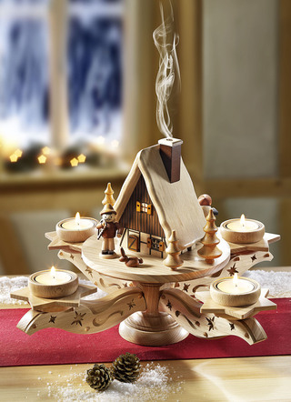 ZEIDLER Adventsleuchter mit Rauchhaus
