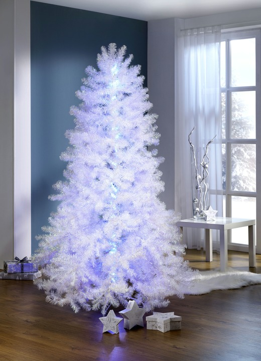 Weihnachtliche Dekorationen - Weihnachtsbaum mit LED-Beleuchtung, in Farbe WEIß, in Ausführung klein, Höhe ca. 90 cm