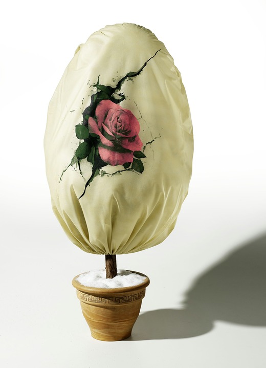 Winterlicher Garten -  Vlieshaube Rose, in Farbe BEIGE