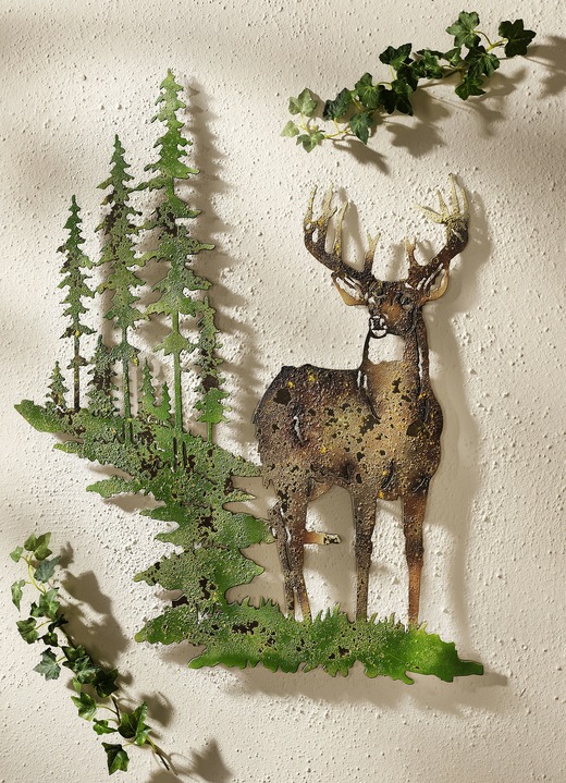 Gartendekoration - Wanddekoration aus Metall , in Farbe BRAUN