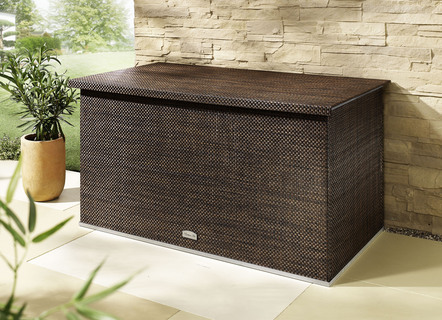 Aufbewahrungsboxen aus Kunststoff in Rattan-Look