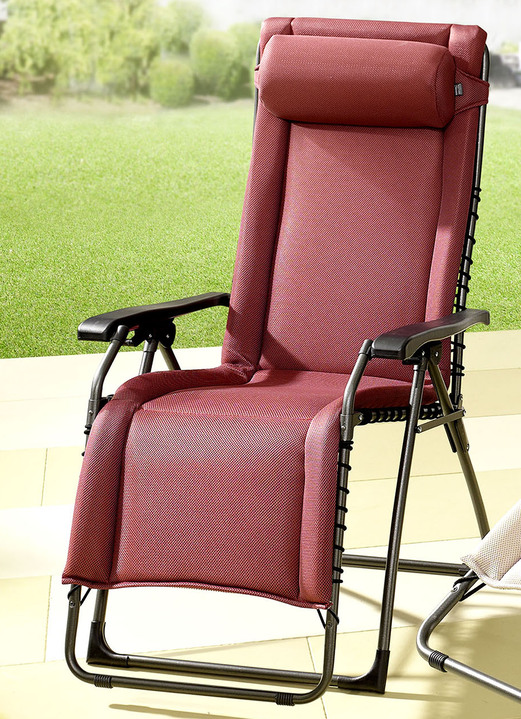 Gartenmöbel - Relaxliege mit schnelltrocknendem Bezug, in Farbe ROST, in Ausführung Relaxliege Ansicht 1