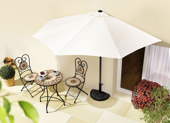 Sichtschutz & Sonnenschutz - Schirme mit UV-Schutz 50+, in Farbe BEIGE, in Ausführung halbrund Ansicht 1