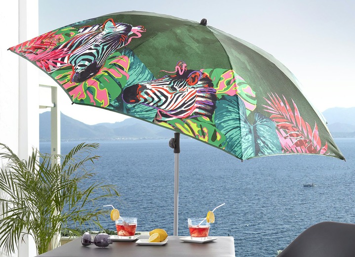 Sichtschutz & Sonnenschutz - Doppler Sonnenschirm mit UV-Schutz 50+, in Farbe BUNT, in Ausführung Sonnenschirm Zebra Ansicht 1