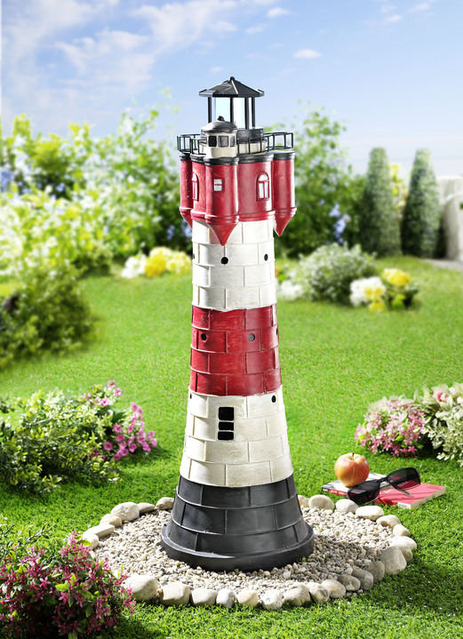 Leuchtende Dekoration - Wetterfester Solar-Leuchtturm XL, in Farbe BUNT, in Ausführung Höhe 80 cm Ansicht 1