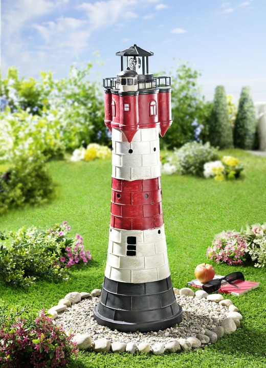 Leuchtende Dekoration - Wetterfester Solar-Leuchtturm XL, in Farbe BUNT Ansicht 1