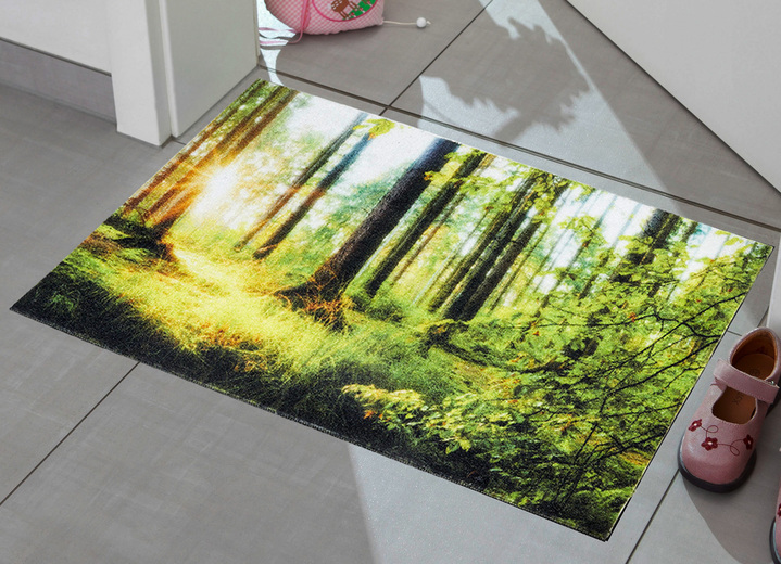 Fußmatten - Fußmatte Wald mit rutschhemmender Rückseite, in Farbe BUNT