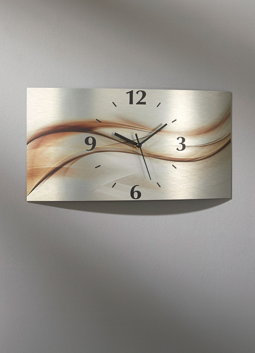 Uhren - Wanduhr aus Aluminim, in Farbe BRAUN