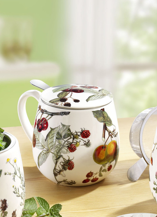 Geschenkideen - Teetassen aus feinem Porzellan, in Farbe BUNT, in Ausführung Teetasse Früchte Ansicht 1