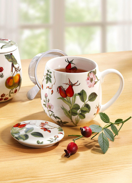 Geschenkideen - Teetassen aus feinem Porzellan, in Farbe BUNT, in Ausführung Teetasse Hagebutte Ansicht 1