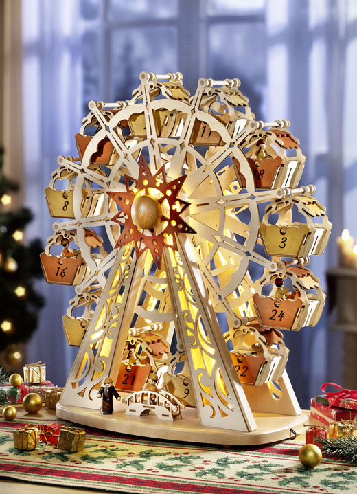Beleuchteter Adventskalender aus dem Erzgebirge