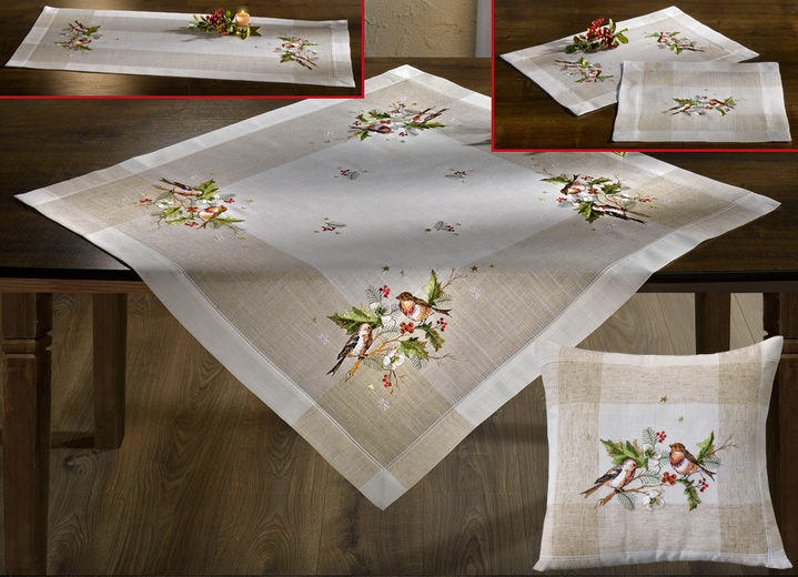 - Tisch- und Raumdekoration, Kissenbezug mit Reißverschluss, in Größe 101 (Deckchen, 35x 50 cm) bis 305 (2 Deckchen, 35x 35 cm), in Farbe SEKT/BUNT