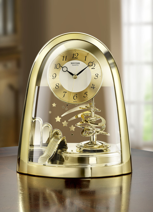 Uhren - Tischuhr mit Drehpendel, in Farbe GOLD Ansicht 1