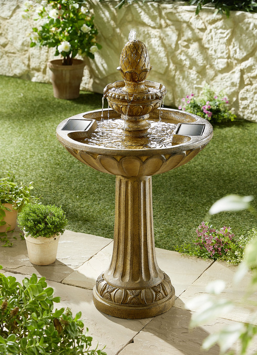 - Solarbrunnen Queensbury aus wetterfestem Polyresin, in Farbe BRONZE